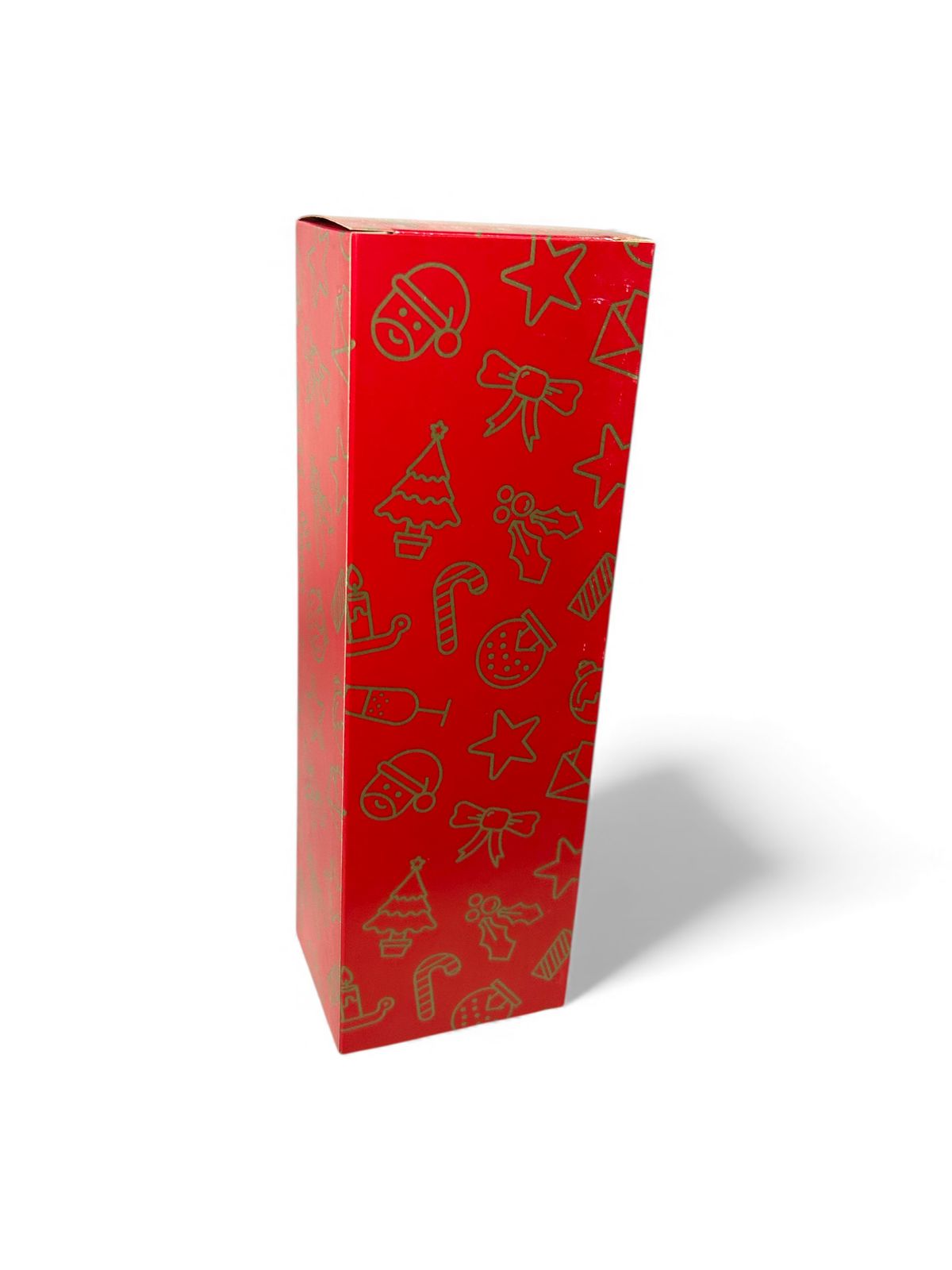 Caja Navidad. Multiuso. Ideal Botella hasta 28cm alto. Medida 28x9x8cm