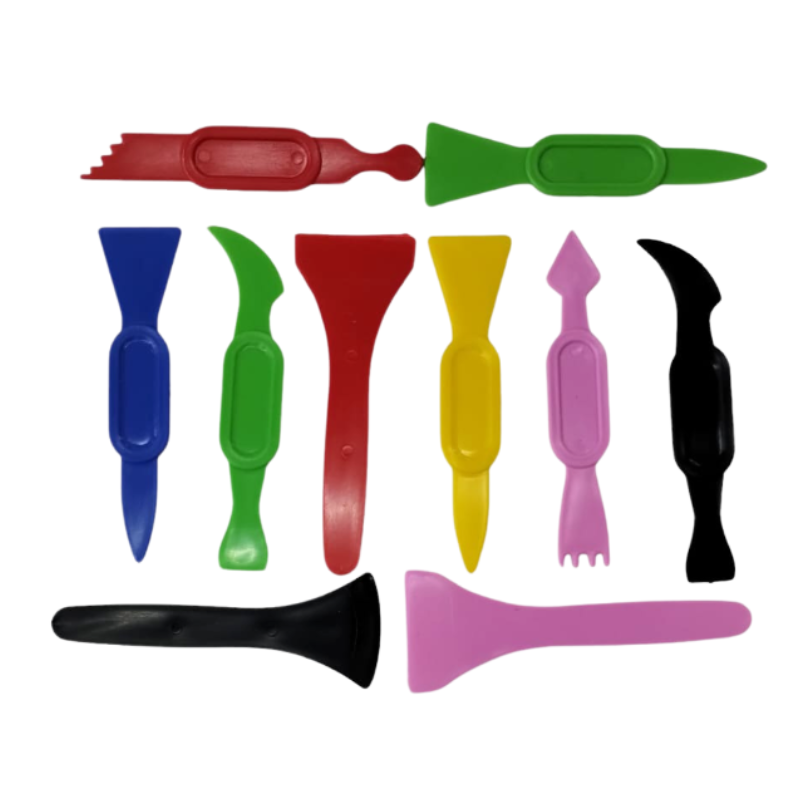 Herramientas didacticas para masas infantiles varias formas y colores. Medida 11.5cm de largo