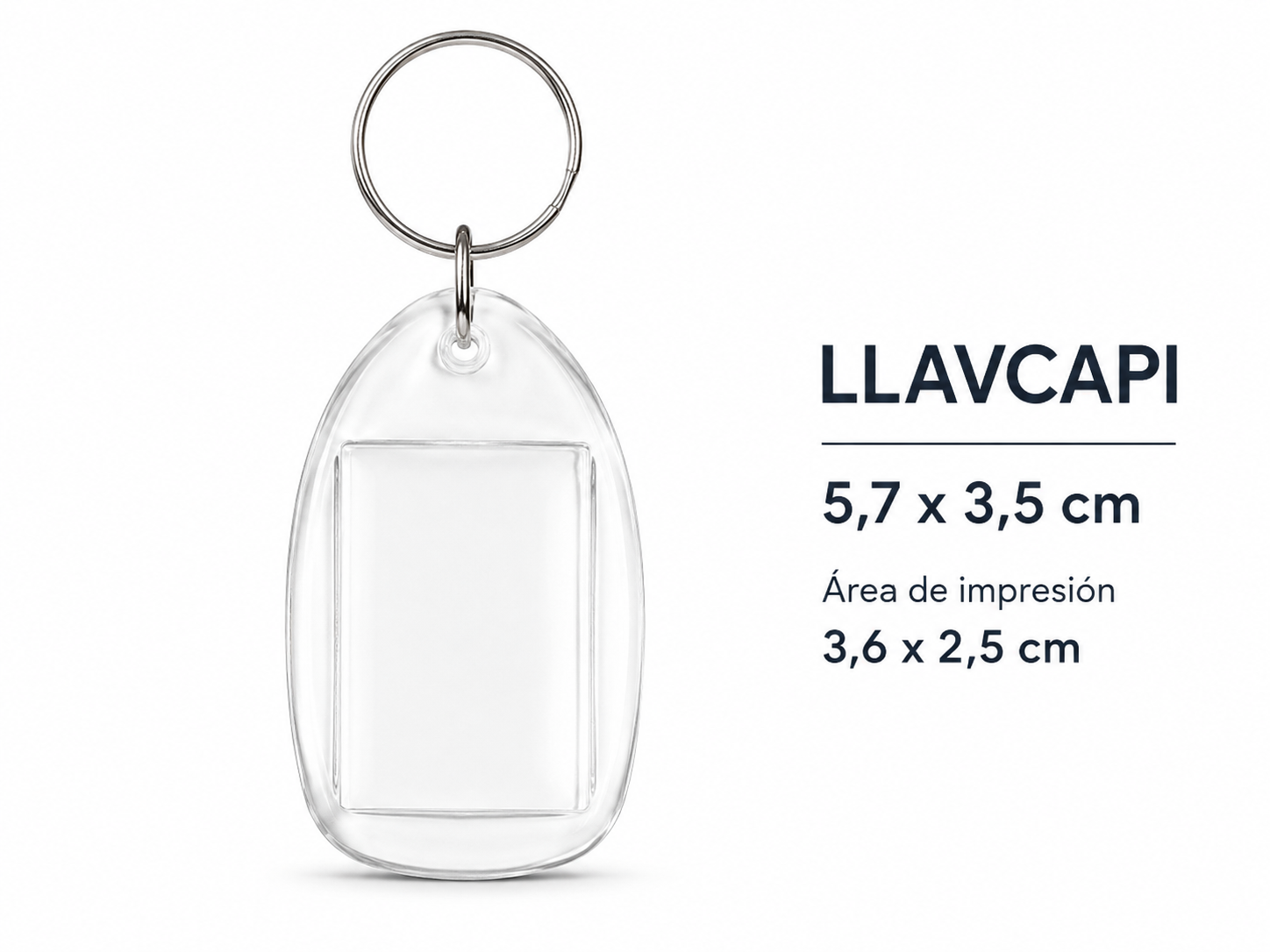 DESCRIPCION

Práctico, liviano y fácil de personalizar, este llavero portafoto acrílico transparente permite colocar una imagen, diseño o fotografía en su interior para crear un souvenir único. El llavero portafoto acrílico mide 5,7 x 3,5 cm y cuenta con un área de impresión de 3,6 x 2,5 cm, ideal para emprendimientos que buscan llaveros personalizados, souvenirs económicos y artículos para reventa.

CARACTERISTICAS

Material: acrílico transparente
Medidas: 5,7 x 3,5 cm
Área de impresión: 3,6 x 2,5 cm
Color: transparente
Incluye aro metálico para llaves
Presentación: Liso para personalizar
Área de personalización: espacio interior para fotografía o diseño de 3,6 x 2,5 cm

USOS E IDEAS

Ideal para souvenirs de cumpleaños, bautismos, comuniones, casamientos, eventos empresariales y regalos promocionales. Una excelente opción para emprendedores y revendedores que buscan llaveros para personalizar por mayor con fotos, logos, personajes o diseños temáticos.

Somos LPS FAJU, fabricantes y mayoristas de envases, souvenirs y packaging para fiestas, eventos y emprendimientos. Fotos ilustrativas.