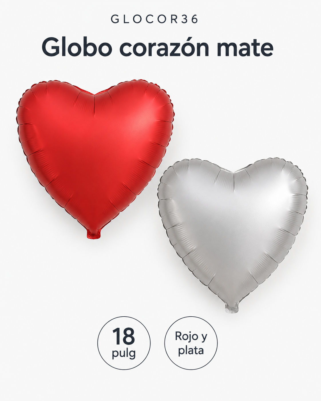 DESCRIPCION

Globo coracon terminacion MATE  lo a cualquier festejo con este globo corazón metalizado de 18 pulgadas, ideal para crear decoraciones llamativas y combinar con distintos estilos de ambientación. Su terminación metálica brillante lo convierte en una excelente opción para cumpleaños, aniversarios, casamientos, San Valentín y eventos, tanto para uso particular como para cotillones, decoradores y revendedores.

CARACTERISTICAS

Material: Globo Mate
Medida: 18 pulgadas
Forma: corazón
Terminación: mate
Colores disponibles:  rojo y plata
Venta: por unidad
Presentación: Liso para personalizar
Área de personalización: no aplica

USOS E IDEAS

Ideal para decorar cumpleaños, aniversarios, casamientos, propuestas románticas, San Valentín, eventos y mesas temáticas. Una excelente alternativa para quienes buscan globos metalizados de corazón por mayor o globos decorativos para fiestas y emprendimientos.

Las fotos son ilustrativas. Somos LPS FAJU, fabricantes y mayoristas de envases, souvenirs, packaging y artículos para fiestas y eventos.