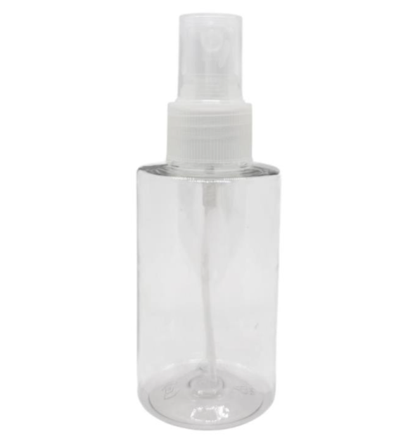 Envase spray 70cc. Medida 8x4cm.  PET. Rosca 20mm