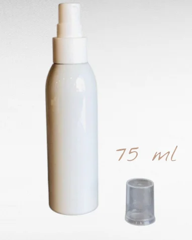 El envase ESP75BLA está fabricado en PET blanco resistente y cuenta con válvula spray R20, ideal para perfumes, aromatizadores, sanitizantes, cosmética y productos líquidos.Material PET resistente y liviano.Color blanco elegante.Opciones de válvula: blanca, negra o natural.Capacidad: 75 ml.Rosca: R20.