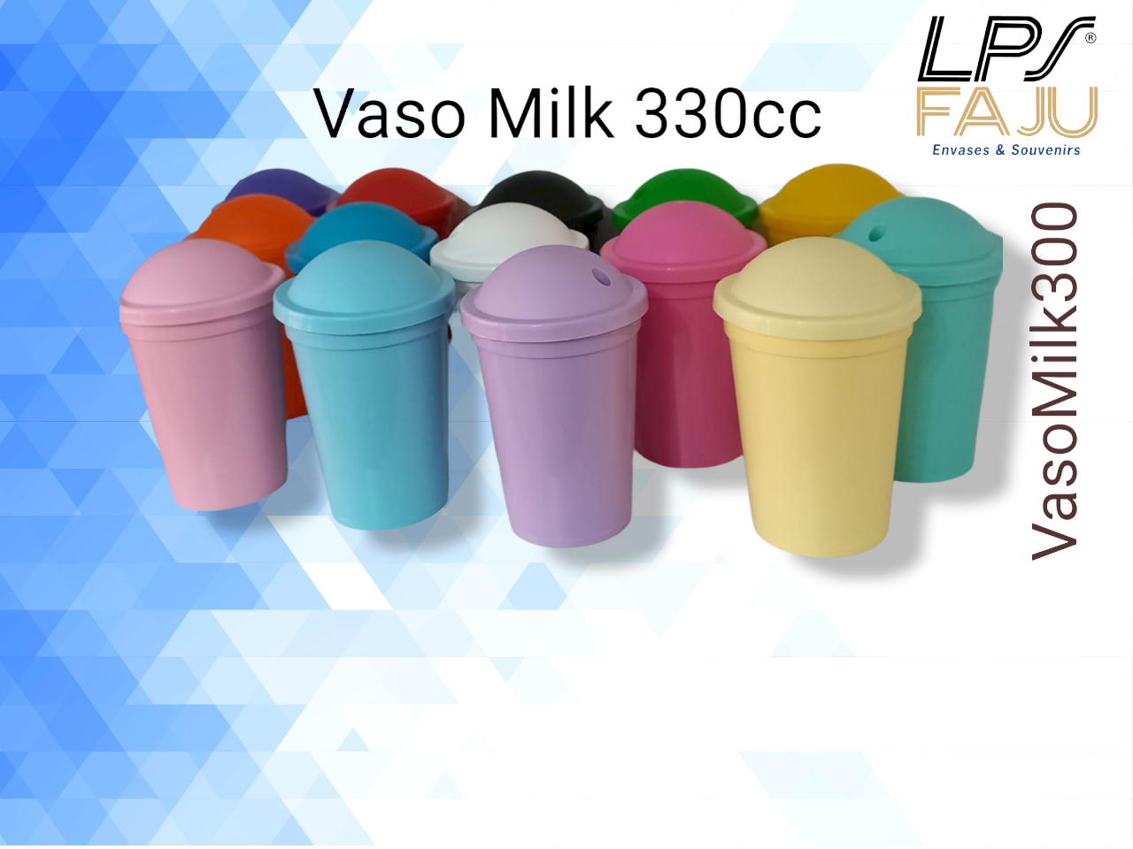Vasos Plasticos Milkshake X15 Tapa Sorbete Cumples Souvenirs